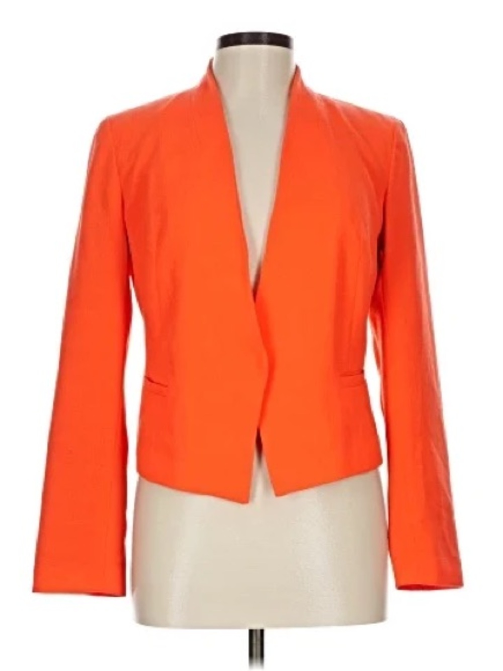 RACHEL Rachel Roy Vibrant Orange Open-Front Blazer